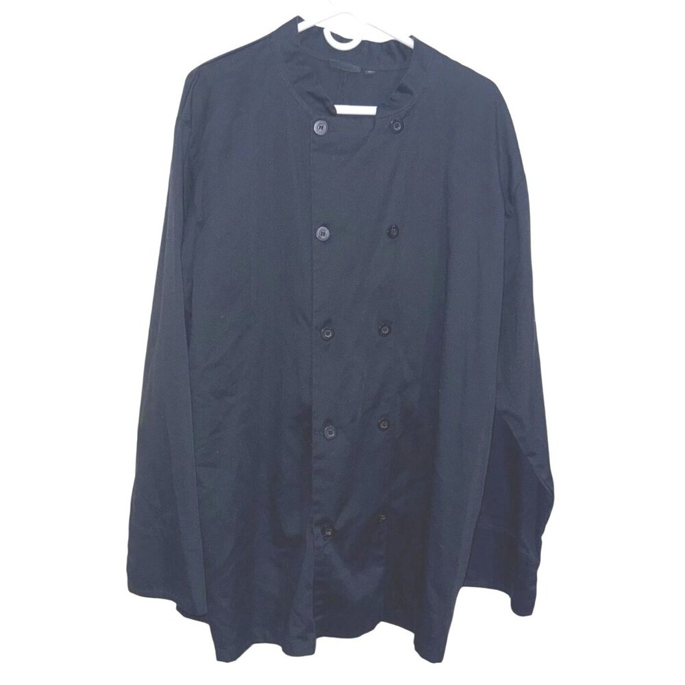 Chef Works Black Double-Breasted Chef Coat Jacket XL 100% Cotton Professional